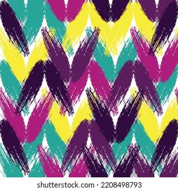 Seamless gradient knitting pattern. Abstract vector creative seamless pattern with brush strokes. 