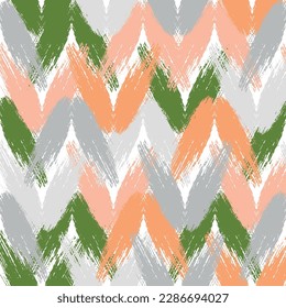 Seamless gradient knitting pattern. Abstract vector creative seamless pattern with brush strokes. 