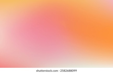 A seamless gradient transitions through soft pastel hues, from pale yellow to peachy orange and delicate pink. The smooth, blurred texture creates a luminous and calming background perfect for digital