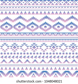 Seamless gradient vector tribal geometric texture. Vintage ethnic seamless backdrop. Boho stripes.