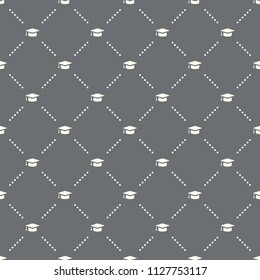 seamless graduate pattern on a dark background. graduate icon creative design. Can be used for wallpaper, web page background, textile, print UI/UX
