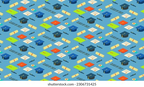 Seamless graduation background Class of 2023