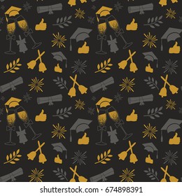 Seamless graduation pattern. Class of background. Vector illustration for wrapping, packaging design