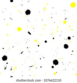 Seamless graffiti drips pattern. Chaotic Drops, stains of paint flow down horizontally