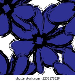 Seamless graffiti flower with abstract colour  like illustration. Suit for fashion print, fabric textile, wallpaper.