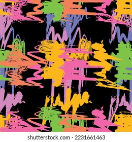 Seamless of graffiti pattern. Suit for ornament, decoration, textile, graphic wallpaper.