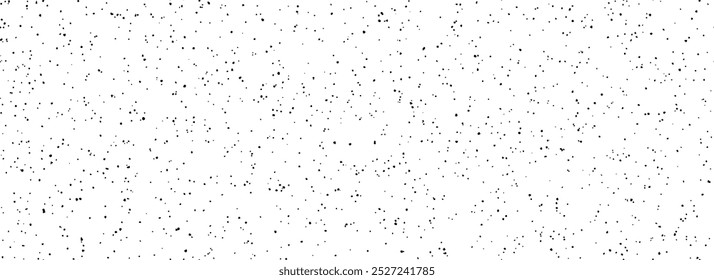 Seamless grain speckle texture. Distress grunge dot background. Black grungy splash repeated pattern. Splatter dirty grit overlay with drops, specks, flecks. Gravel noise for banner, poster. Vector