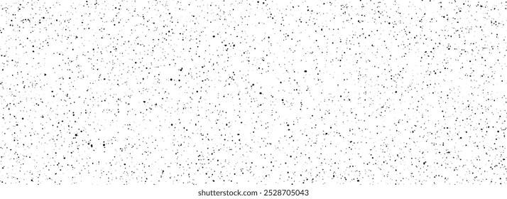 Seamless grainy speckle texture. Distress grunge dot background. Black gritty splash repeated pattern. Splattered dirty grit overlay with drops, specks, flecks. Gravel noise for banner, poster. Vector