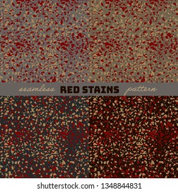 Seamless granite texture of beige and red inclusions on four background options.