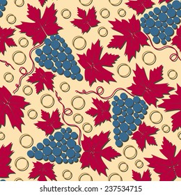 seamless grape autumn texture