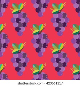 Seamless Grape Fruit Pattern