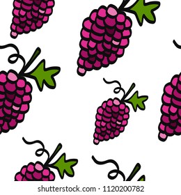 Seamless grape pattern