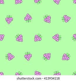 Seamless Grapes Pattern.