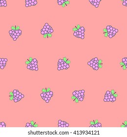 Seamless Grapes Pattern.