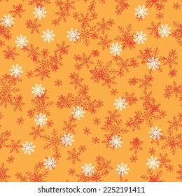 Seamless Graphic Christmas. Pattern Dark Splash. Vector Snow Color. Black Random Dot. Red Splatter Dot. Irregular Yellow Concept. Round Polka Background. Small Abstract Dot. White Random Round Blob.