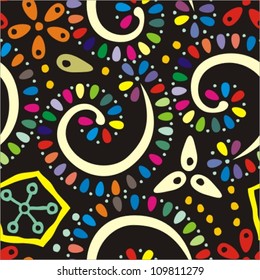 Seamless graphic colorful pattern