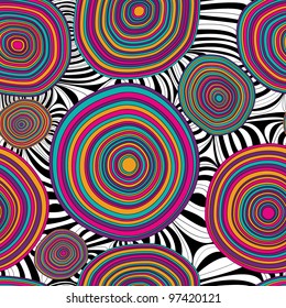 Seamless graphic colorful pattern