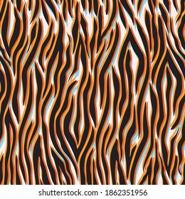 Seamless graphic colorful zebra pattern - All over safari animal skin vector print for fabric
