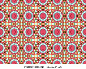 Seamless Graphic Endless Fabric Tile Decoration Luxury Digital Background Design Geometric Fashion Art Symmetric Texture Interior Wallpaper Perspective Visual Template Shape Cloth Textile Pattern.