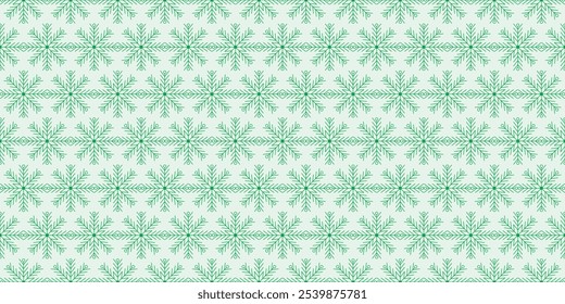 Gráfico contínuo de padrão geométrico em cores suaves. Fundo ornamental abstrato em cores turquesa verde. Macrame de malha ou tecido em estilo boho. Ilustração vetorial