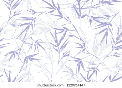 Seamless graphic hand drawn bamboo pattern