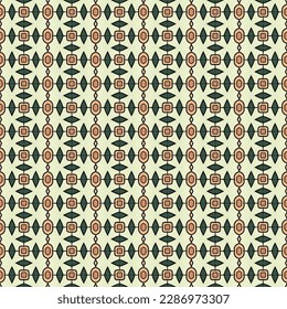 Seamless Graphic Interior Tiles Concept Vintage Retro Surface Template Modern Textile Fashion Tile Art Geometric Print Decoration Wrapping Fabric Wallpaper Texture Background Design Pattern.