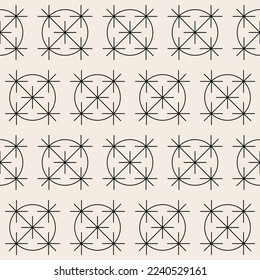 Seamless Graphic Monochrome Vintage Fabric Textile Wallpaper Wrapping Paper Swatch Template Pattern Background Design Decoration Artwork Print Sample