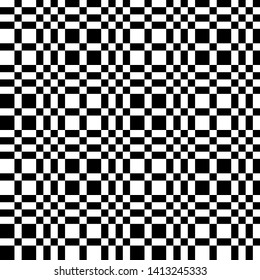Seamless graphic pattern. Abstract tessellated background. Black and white texture. Traditional fabric decoration. Retro style checkered design.