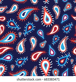 Seamless graphic pattern from abstract unusual elements