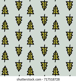 seamless graphic pattern christmas tree