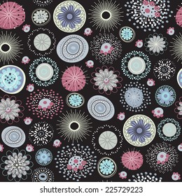 Seamless graphic pattern of different circle.