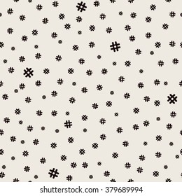 Seamless graphic pattern of geometric mathematical symbols. Vector geometric background.