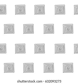 Seamless graphic pattern with labyrinths, mazes. Vector abstract background