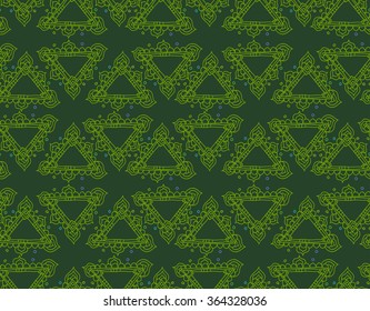 Seamless graphic pattern with lace stylized border. EPS10 Vector.