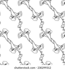 Seamless graphic pattern on the white background