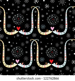 Seamless graphic pattern of snake lovers