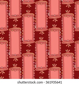 Seamless graphic pattern with stylized border. EPS10 Vector.