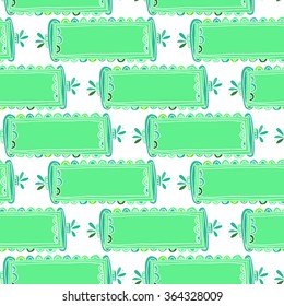Seamless graphic pattern with stylized border. EPS10 Vector.