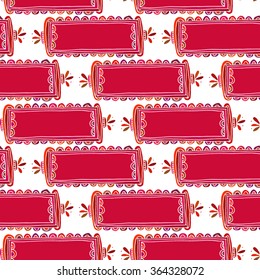 Seamless graphic pattern with stylized border. EPS10 Vector.