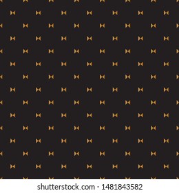 Seamless of graphic pattern vector. Design of tie shape. Design gold on black background. Design print for illustration, texture, textile, wallpaper, background. 