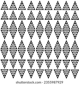 Seamless graphic triangle black white Christmas tree white background for printing, wallpaper and background.