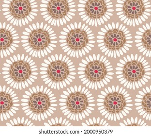 seamless graphical minimalistic unusual flower pattern, spring summer time, holidays, naive floral on pastel pink background, ditsy sketchy textile print