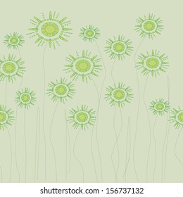 Seamless grassy background. Isolated on green background 