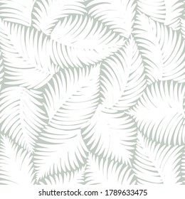 seamless gray abstract background with leaves drawn by thin lines