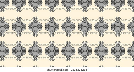 Patrón futurista Abstractas gris sin costuras con motivo técnico simétrico