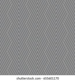 Seamless gray art deco optical chevron mountains pattern vector