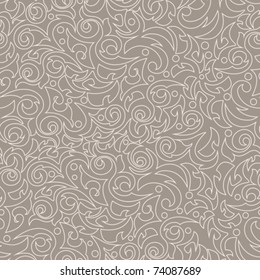 Seamless gray background with monograms in the form of lines