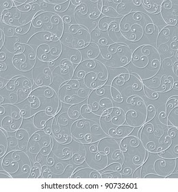 Seamless gray background with swirls