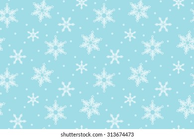 Seamless gray background with white snowflakes pattern