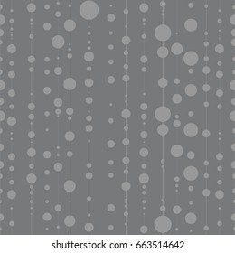 Seamless gray beads on strings fashion pattern vector